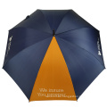 Blau-orangefarbener Golfschirm mit Logoaufdruck